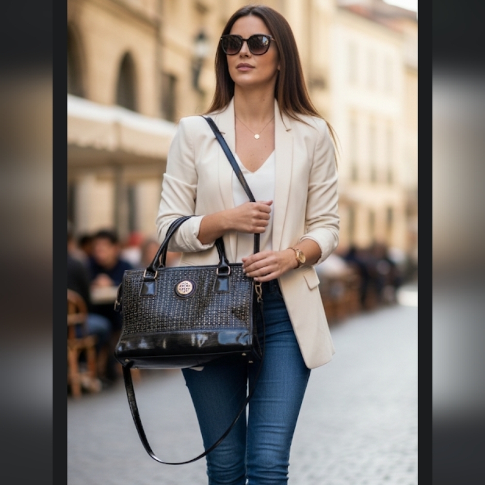 Kate Landry Black Purse Leather Like